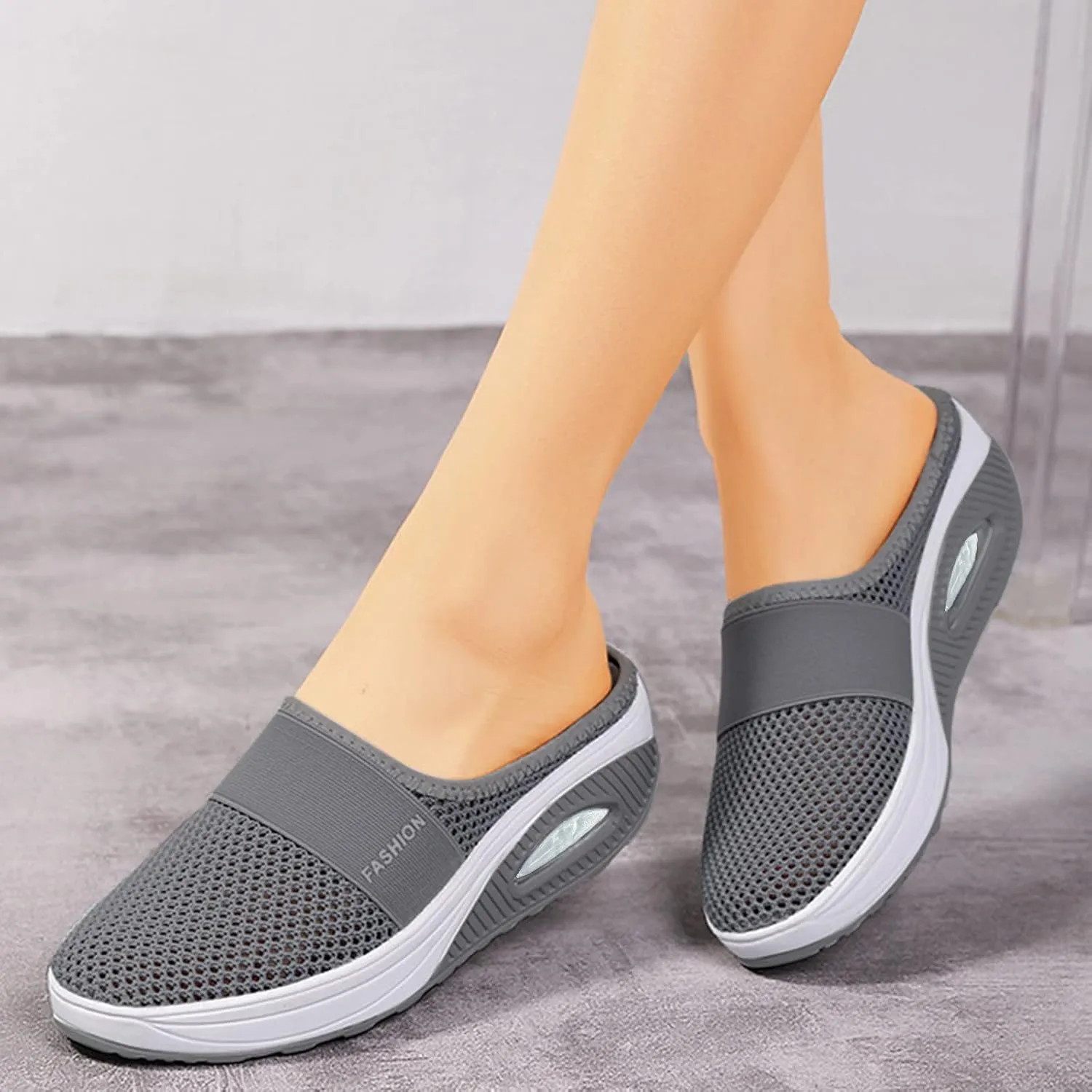 Cathalem Orthopedic Sneakers for Women, Women's Air Cushion Slip-On Walking Shoes Orthopedic Diabetic Walking Shoes
