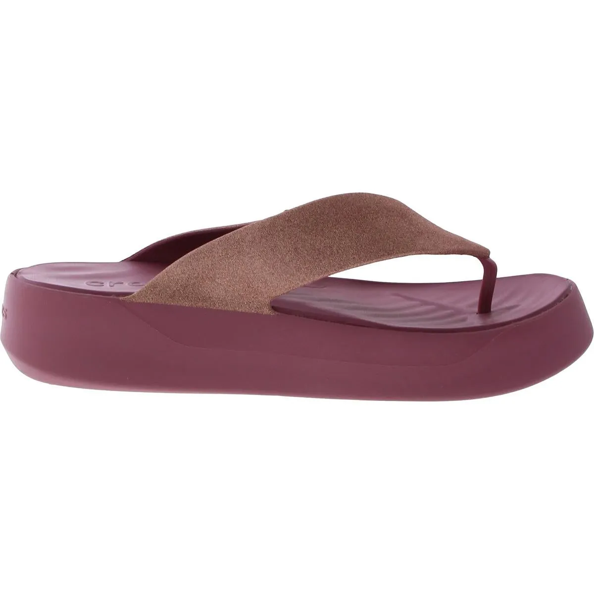 Crocs Womens Metallic Slip On Flip-Flops