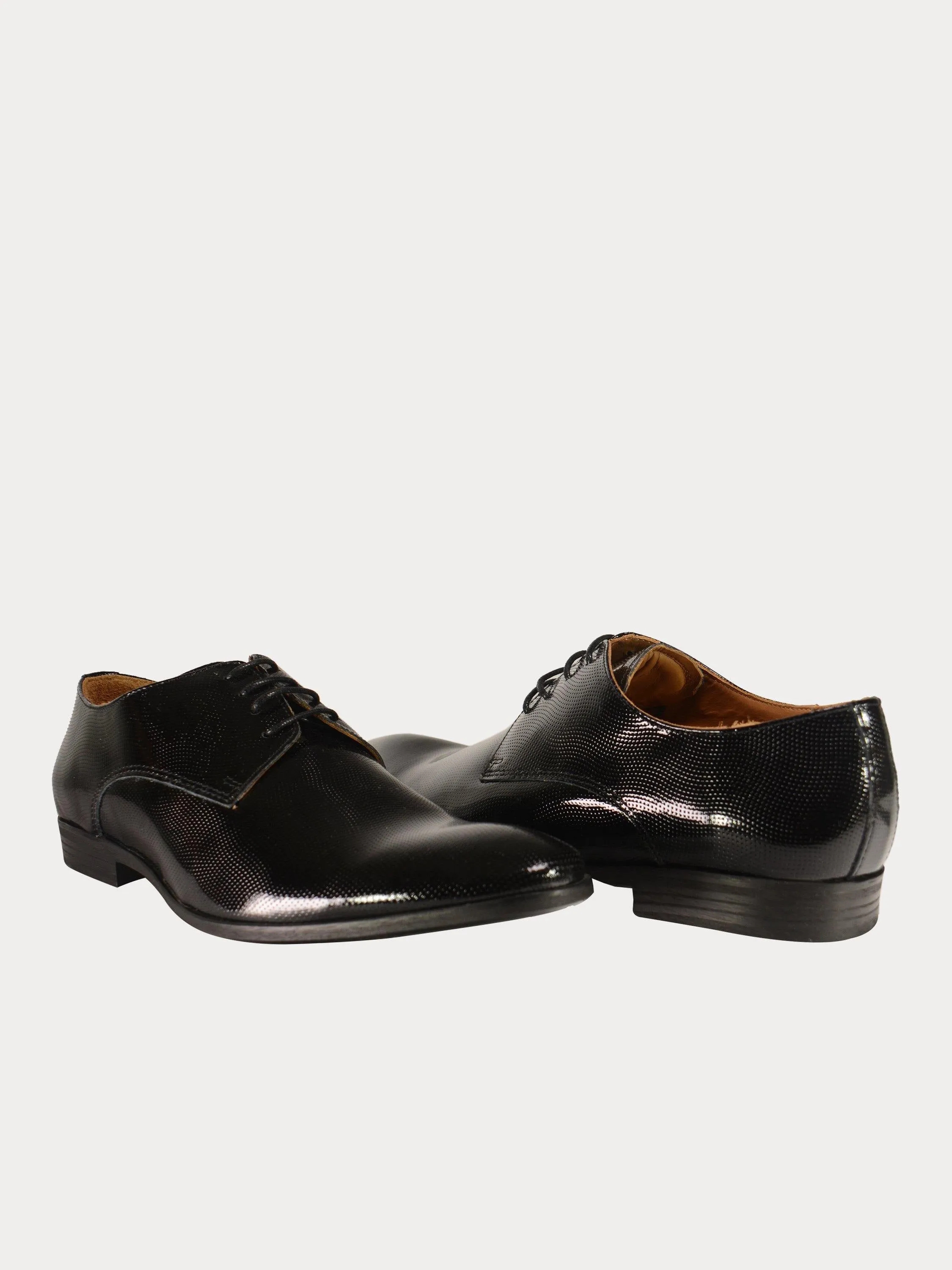 Franzini Men Formal Shoes in Black Leather