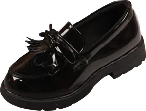 Girls Slip On Leather Loafer Tassel Bow School Dress Shoes For Girls Toddler Shoes Girl