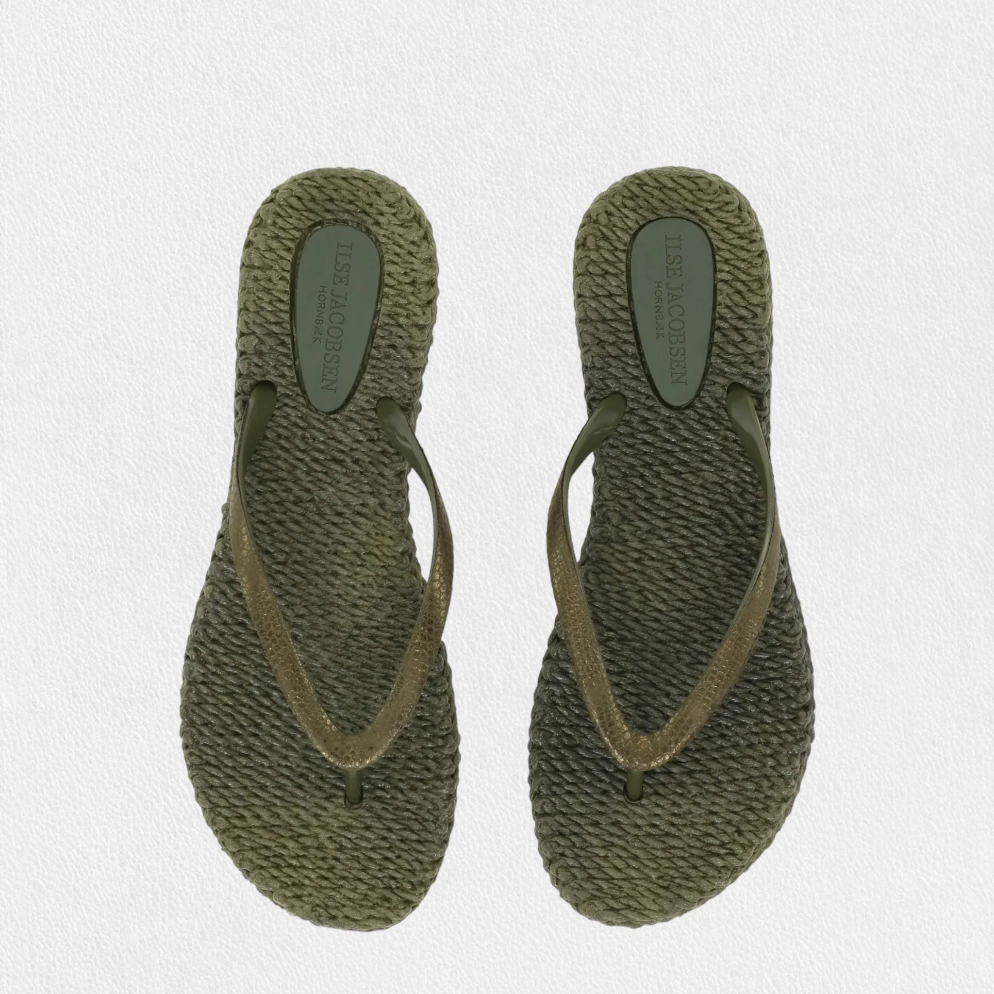 ILSE JACOBSEN - CHEERFUL FLIP FLOPS IN ARMY SNAKESKIN
