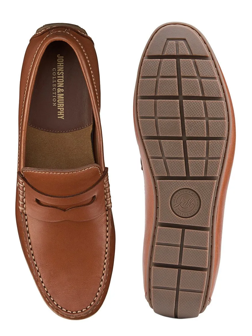 J & M Collection Baldwin Driver Penny in Cognac Sheepskin