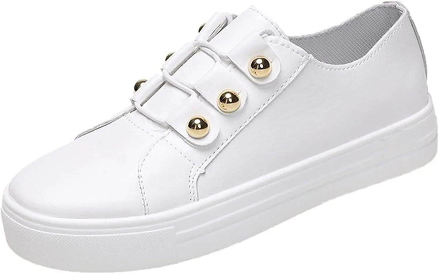 Ladmiple Sneakers For Women Slip On Low Top Fashion Dressy Casual Summer Comfort Non Slip Walking Shoes Flats Loafers