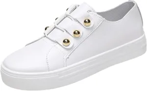 Ladmiple Sneakers For Women Slip On Low Top Fashion Dressy Casual Summer Comfort Non Slip Walking Shoes Flats Loafers