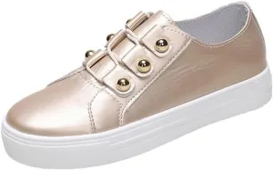 Ladmiple Womens Shoes Dressy Casual Loafers Slip On Walking Shoes Lace Up Comfortable Platform Fashion Leather Sneakers