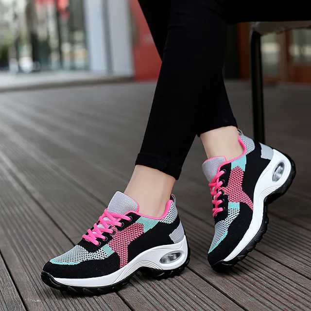 Mile Women's Lace Up Soft Mesh Sneaker