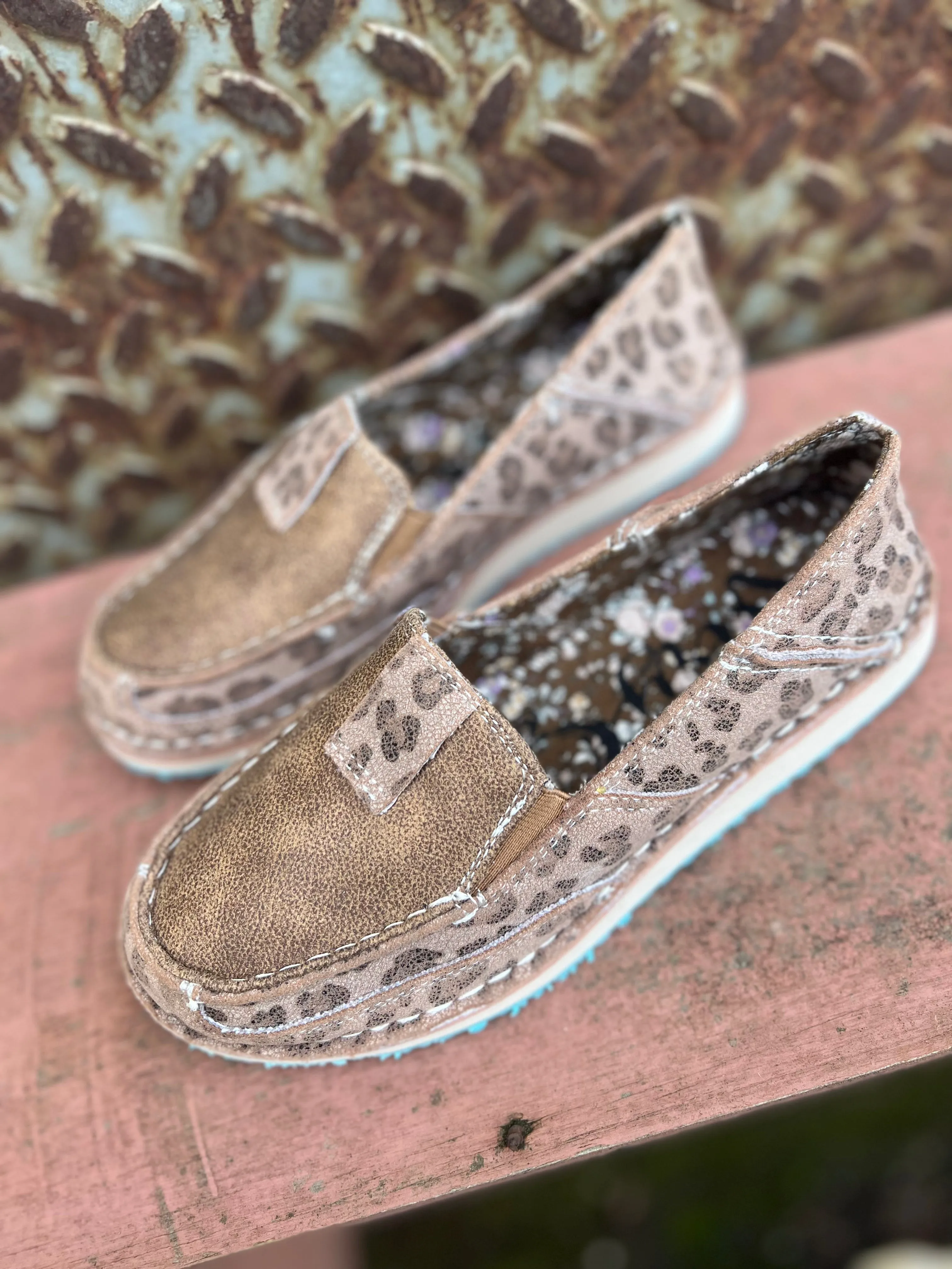 Millie Slip Ons (Taupe Leopard)