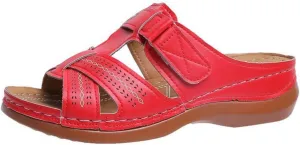 Orthopedic Sandals for Women Arch Support Flat Slipper Platform Wedge Open Toe Soft Comfort Beach Outdoor Walking Shoes Comfortable Lightweight Slippers with Summer Dressy Ankle Strap