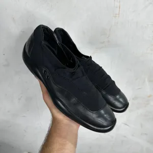 Prada Elastic Leather Slip Ons