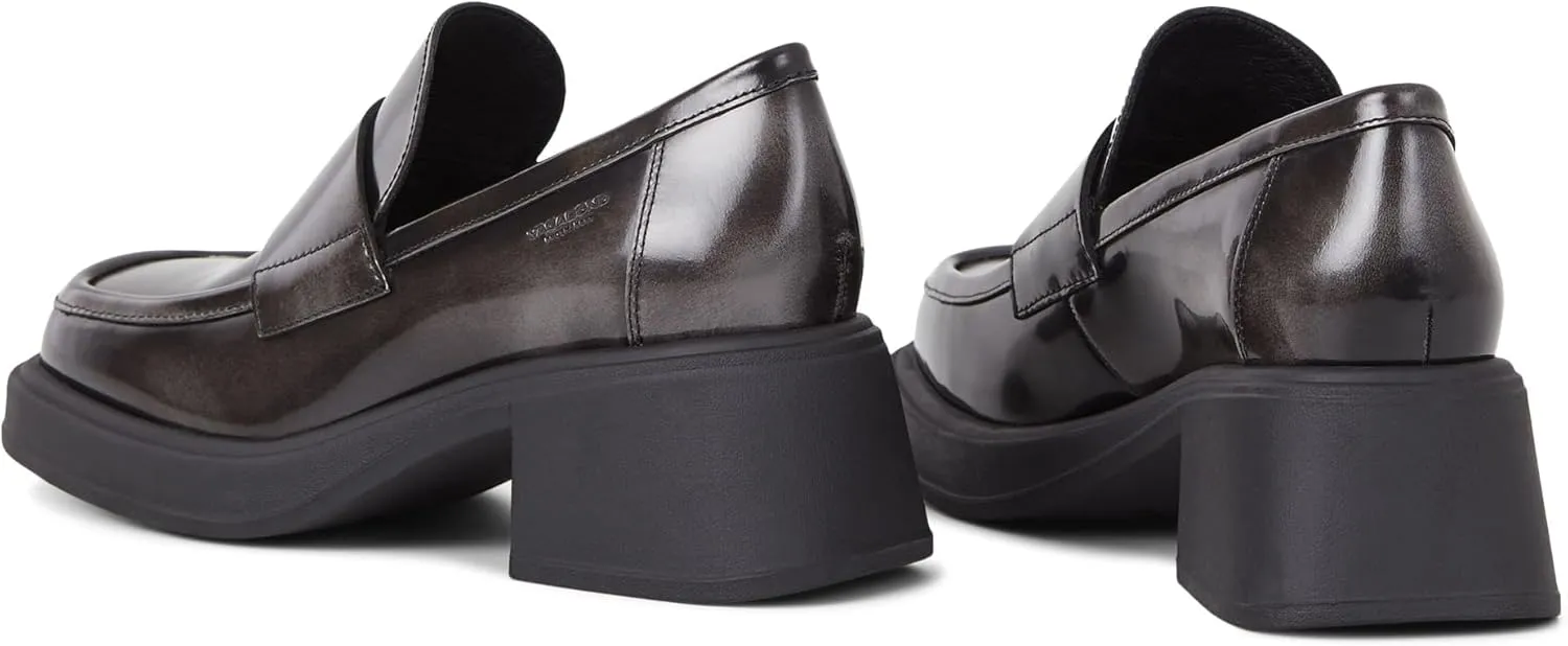 Vagabond Shoemakers Dorah Polish Leather Loafers for Women - Leather Construction - Square Toe